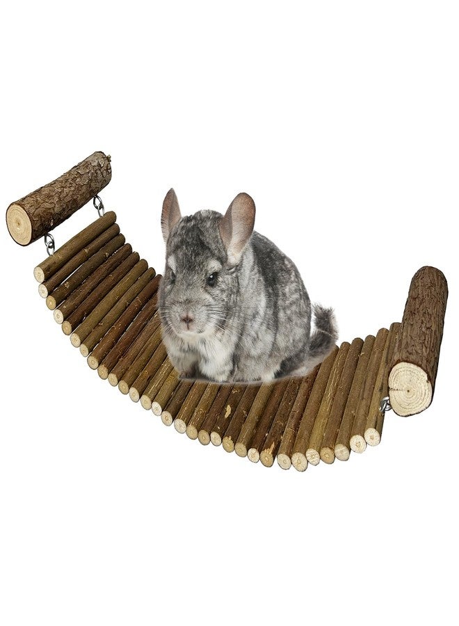 Shuoxpy Chinchilla Wooden Suspension Bridge Platform Toy, Small Animal Climbing Toys for Chinchilla Hamsters Sugar Glider Squirrel Gerbils Rat and Other Small Animals - Image 1